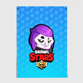 Постер с принтом Mortis - BRAWL STARS в Тюмени, 100% бумага
 | бумага, плотность 150 мг. Матовая, но за счет высокого коэффициента гладкости имеет небольшой блеск и дает на свету блики, но в отличии от глянцевой бумаги не покрыта лаком | brawl | bull | colt | crow | el primo | game | games | leon | moba | mortis | online | penny | poco | shelly | spike | star | stars | wanted | брав | бравл | браво | звезда | звезды | игра | игры | моба | онлайн | старс