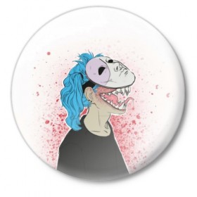Значок с принтом Sally Face в Тюмени,  металл | круглая форма, металлическая застежка в виде булавки | sally face | маска | сали | салли | салли кромсалли | фейс | фишер