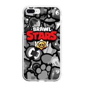 Чехол для iPhone 7Plus/8 Plus матовый с принтом BRAWL STARS в Тюмени, Силикон | Область печати: задняя сторона чехла, без боковых панелей | brawl | bull | colt | crow | el primo | game | games | leon | moba | online | penny | poco | shelly | spike | star | stars | wanted | брав | бравл | браво | звезда | звезды | игра | игры | лого | моба | онлайн | старс