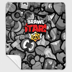 Плед с рукавами с принтом BRAWL STARS в Тюмени, 100% полиэстер | Закругленные углы, все края обработаны. Ткань не мнется и не растягивается. Размер 170*145 | brawl | bull | colt | crow | el primo | game | games | leon | moba | online | penny | poco | shelly | spike | star | stars | wanted | брав | бравл | браво | звезда | звезды | игра | игры | лого | моба | онлайн | старс