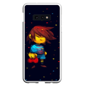 Чехол для Samsung S10E с принтом Фриск - UNDERTALE в Тюмени, Силикон | Область печати: задняя сторона чехла, без боковых панелей | annoying | asriel | chara | dog | frisk | game | games | papyrus | sans | tale | under | undertale | азриэль | андертейл | игра | игры | надоедливая | надоедливые | папирус | санс | собака | собаки | фриск | чара