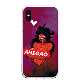 Чехол для iPhone XS Max матовый с принтом Demon Ahegao в Тюмени, Силикон | Область печати: задняя сторона чехла, без боковых панелей | ahegao | anime | kawaii | manga | аниме | ахегао | кавай | манга