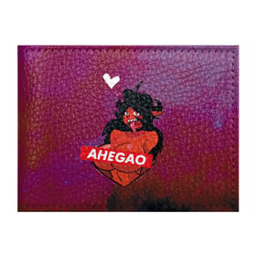 Обложка для студенческого билета с принтом Demon Ahegao в Тюмени, натуральная кожа | Размер: 11*8 см; Печать на всей внешней стороне | Тематика изображения на принте: ahegao | anime | kawaii | manga | аниме | ахегао | кавай | манга