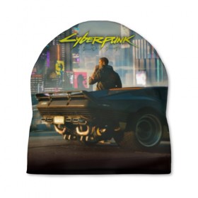 Шапка 3D с принтом CYBERPUNK 2077 в Тюмени, 100% полиэстер | универсальный размер, печать по всей поверхности изделия | 2019 | cd project red | cyberpunk 2077 | future | hack | night city | samurai | sci fi | андроиды | безумие | будущее | киберпанк 2077 | логотип | роботы | самураи | фантастика | цифры