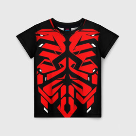 Детская футболка 3D с принтом БРОНЯ SAMURAI в Тюмени, 100% гипоаллергенный полиэфир | прямой крой, круглый вырез горловины, длина до линии бедер, чуть спущенное плечо, ткань немного тянется | 2019 | cd project red | cyberpunk 2077 | future | hack | night city | samurai | sci fi | андроиды | безумие | будущее | киберпанк 2077 | логотип | роботы | самураи | фантастика | цифры