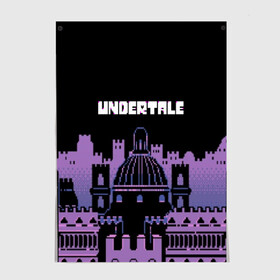 Постер с принтом UNDERTALE в Тюмени, 100% бумага
 | бумага, плотность 150 мг. Матовая, но за счет высокого коэффициента гладкости имеет небольшой блеск и дает на свету блики, но в отличии от глянцевой бумаги не покрыта лаком | game | undertale | азриэль дримурр | альфис | андайн | андертейл | асгор дримурр | добро | дьявол | зло | игра | игры | кости | меттатон | папирус | санс | стрела | ториэль | трезубец | фриск | чара | черный