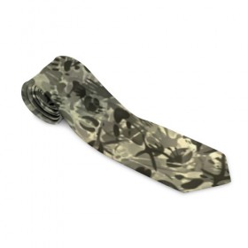 Галстук 3D с принтом Камуфляж со следами зверей в Тюмени, 100% полиэстер | Длина 148 см; Плотность 150-180 г/м2 | Тематика изображения на принте: 