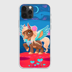Чехол для iPhone 12 Pro Max с принтом Милый единорог в Тюмени, Силикон |  | Тематика изображения на принте: pony | грива | девочка | единорог | конь | копыта | красивая | лошадка | лошадь | милая | пони | природа закат | радуга