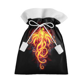 Подарочный 3D мешок с принтом Огненный Феникс в Тюмени, 100% полиэстер | Размер: 29*39 см | Тематика изображения на принте: огненный феникс