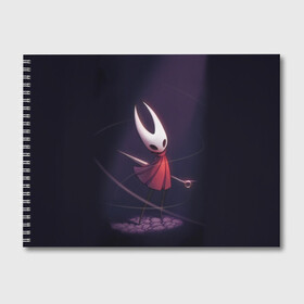 Альбом для рисования с принтом Hollow Knight в Тюмени, 100% бумага
 | матовая бумага, плотность 200 мг. | Тематика изображения на принте: hollow knight | детская | для детей | игра | компьютерная игра | королевство | рыцарь | темный рыцарь | холлов кнайт | экшен