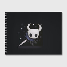 Альбом для рисования с принтом Hollow Knight в Тюмени, 100% бумага
 | матовая бумага, плотность 200 мг. | Тематика изображения на принте: hollow knight | детская | для детей | игра | компьютерная игра | королевство | рыцарь | темный рыцарь | холлов кнайт | экшен