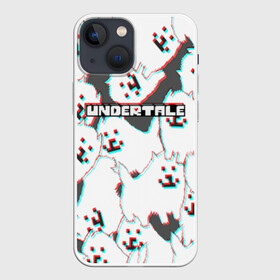 Чехол для iPhone 13 mini с принтом Undertale (Надоедливый пёс). в Тюмени,  |  | Тематика изображения на принте: 3d | glitch | pixel | undertale | андертейл | без глаз | глитч | игра | надоедливая собака | надоедливый пес | надпись | пиксель | пикселя | подземная история | текстура