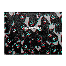 Обложка для студенческого билета с принтом Undertale (Надоедливый пёс). в Тюмени, натуральная кожа | Размер: 11*8 см; Печать на всей внешней стороне | Тематика изображения на принте: 3d | glitch | pixel | undertale | андертейл | без глаз | глитч | игра | надоедливая собака | надоедливый пес | надпись | пиксель | пикселя | подземная история | текстура