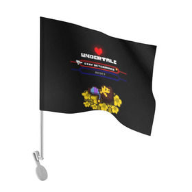 Флаг для автомобиля с принтом Undertale. в Тюмени, 100% полиэстер | Размер: 30*21 см | 3d | pixel | undertale | абстракция | андертейл | геометрия | игра | надпись | пиксель | пикселя | подземная история | сердце | текстура