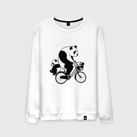 Мужской свитшот хлопок с принтом Панда на велике в Тюмени, 100% хлопок |  | Тематика изображения на принте: велосипед | детеныши панды | животные | медведи | панда | панда катается | панда на велике | три панды | черно белые