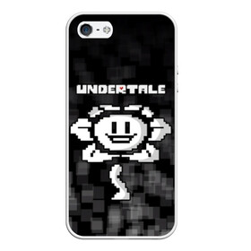 Чехол для iPhone 5/5S матовый с принтом Undertale в Тюмени, Силикон | Область печати: задняя сторона чехла, без боковых панелей | 3d | pixel | undertale | абстракция | андертейл | геометрия | игра | надпись | пиксель | пикселя | подземная история | текстура | цветок