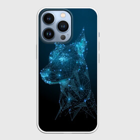 Чехол для iPhone 13 Pro с принтом Доберман в Тюмени,  |  | animal | blue | breed | doberman | dog | geometric | pattern | service | space | stars | геометрический | доберман | животное | звёзды | космос | порода | рисунок | синий | служебный | собака