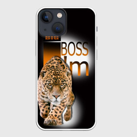 Чехол для iPhone 13 mini с принтом Я Босс Im big boss в Тюмени,  |  | Тематика изображения на принте: big boss | кружка с леопардом
купить | купить футболку boss | купить футболку босс | подарок начальнику | стильная футболка | футболка с леопардом купить | я босс | я начальник