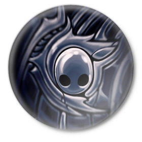 Значок с принтом Hollow Knight. в Тюмени,  металл | круглая форма, металлическая застежка в виде булавки | 3d | hollow knight | игра | полый рыцарь | холлоу найт
