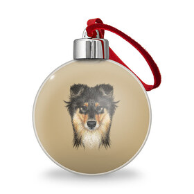 Ёлочный шар с принтом Sheltie в Тюмени, Пластик | Диаметр: 77 мм | animal | black | breed | brown | cute | dog | drawing | eyes | kind | look | muzzle | portrait | red | взгляд | глаза | добрый | животное | коричневый | милый | пёс | порода | портрет | рисунок | рыжий | собака | черный | шелти