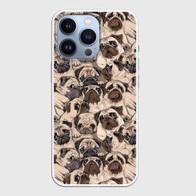 Чехол для iPhone 13 Pro с принтом Мопсы в Тюмени,  |  | animal | attractive face | breed | cute | dog | eyes | funny | look | pug | puppy | взгляд | глаза | животное | забавный | милый | мопс | порода | собака | щенок