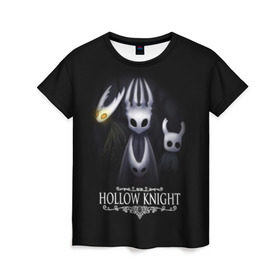 Женская футболка 3D с принтом Hollow Knight в Тюмени, 100% полиэфир ( синтетическое хлопкоподобное полотно) | прямой крой, круглый вырез горловины, длина до линии бедер | hollow knight | детская | для детей | игра | компьютерная игра | королевство | рыцарь | темный рыцарь | холлов кнайт | экшен
