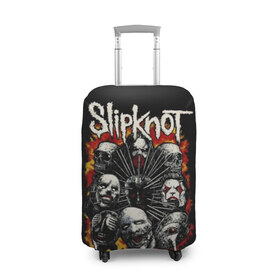 Чехол для чемодана 3D с принтом Slipknot в Тюмени, 86% полиэфир, 14% спандекс | двустороннее нанесение принта, прорези для ручек и колес | band | corey taylor | jim root | metal | mick thomson | music | official | альтернативный | глэм | готик | гранж | метал | музыка | пост | рок | хард