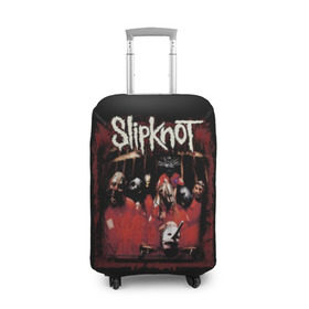 Чехол для чемодана 3D с принтом Slipknot в Тюмени, 86% полиэфир, 14% спандекс | двустороннее нанесение принта, прорези для ручек и колес | band | corey taylor | jim root | metal | mick thomson | music | official | альтернативный | глэм | готик | гранж | метал | музыка | пост | рок | слипкнот | хард