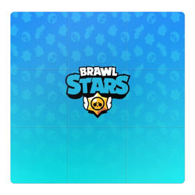 Магнитный плакат 3Х3 с принтом Brawl Stars. в Тюмени, Полимерный материал с магнитным слоем | 9 деталей размером 9*9 см | 3d | blue | brawl stars | moba | pattern | абстракция | бравл старс | геометрия | жанр | игра | лого | логотип | надпись | паттерн | синий | текстура