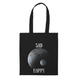 Сумка 3D повседневная с принтом Sad Happy в Тюмени, 100% полиэстер | Плотность: 200 г/м2; Размер: 34×35 см; Высота лямок: 30 см | Тематика изображения на принте: jesus | rap | грустный | джизус | джизус возрождение | джизус рэпер | джизус ты ювелир | мерч | музыка | реп | рэп | счастливый