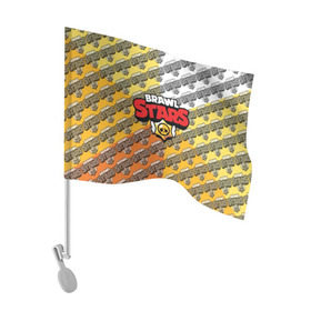 Флаг для автомобиля с принтом Brawl Stars. в Тюмени, 100% полиэстер | Размер: 30*21 см | 3d | brawl stars | moba | pattern | бравл старс | жанр | игра | лого | логотип | надпись | паттерн | текстура