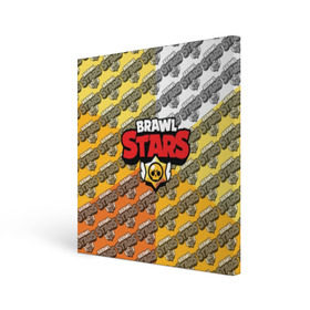 Холст квадратный с принтом Brawl Stars. в Тюмени, 100% ПВХ |  | 3d | brawl stars | moba | pattern | бравл старс | жанр | игра | лого | логотип | надпись | паттерн | текстура