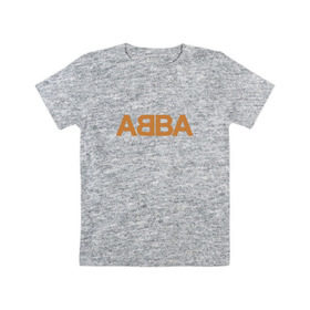 Детская футболка хлопок с принтом ABBA в Тюмени, 100% хлопок | круглый вырез горловины, полуприлегающий силуэт, длина до линии бедер | абба | агнета | анни фрид | брур | бьорн | коллектив | музыка | швеция