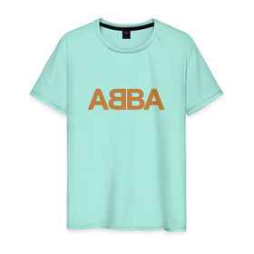 Мужская футболка хлопок с принтом ABBA в Тюмени, 100% хлопок | прямой крой, круглый вырез горловины, длина до линии бедер, слегка спущенное плечо. | Тематика изображения на принте: абба | агнета | анни фрид | брур | бьорн | коллектив | музыка | швеция
