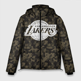 Мужская зимняя куртка 3D с принтом Los Angeles Lakers Camo в Тюмени, верх — 100% полиэстер; подкладка — 100% полиэстер; утеплитель — 100% полиэстер | длина ниже бедра, свободный силуэт Оверсайз. Есть воротник-стойка, отстегивающийся капюшон и ветрозащитная планка. 

Боковые карманы с листочкой на кнопках и внутренний карман на молнии. | Тематика изображения на принте: camo | lakers | los angeles lakers | nba | баскетбол | камуфляж | лос анджелес лейкерс | нба | спорт | хаки