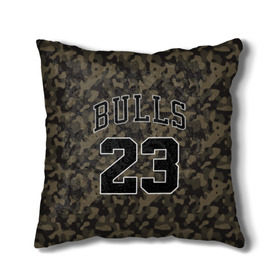 Подушка 3D с принтом Chicago Bulls 23 Camo в Тюмени, наволочка – 100% полиэстер, наполнитель – холлофайбер (легкий наполнитель, не вызывает аллергию). | состоит из подушки и наволочки. Наволочка на молнии, легко снимается для стирки | Тематика изображения на принте: bulls | camo | chicago | chicago bulls | nba | баскетбол | буллз | камуфляж | нба | спорт | хаки | чикаго | чикаго буллз