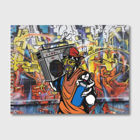 Альбом для рисования с принтом Street art в Тюмени, 100% бумага
 | матовая бумага, плотность 200 мг. | art | graffiti | street art | арт | граффити | стрит арт | тренд