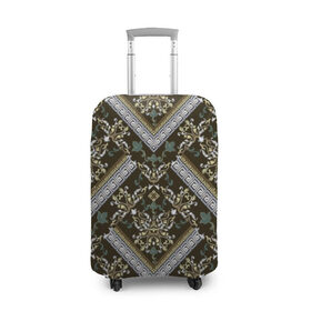 Чехол для чемодана 3D с принтом green в Тюмени, 86% полиэфир, 14% спандекс | двустороннее нанесение принта, прорези для ручек и колес | fashion | luxury | texture | дорогая | дорогой | золото | люкс | паттерн | роскошь | серебро | стиль | стильная | текстура