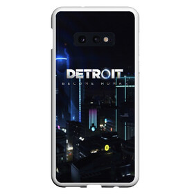 Чехол для Samsung S10E с принтом DETROIT BECOME HUMAN в Тюмени, Силикон | Область печати: задняя сторона чехла, без боковых панелей | action | ai | android | connor | dbhpk19 | detroit become human | game | rk 800 | rk 900 | андроиды | детектив | игра | игры | интерактивное кино | кара | коннор | логотип | маркус | роботы | фирменный стиль | экшн