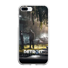 Чехол для iPhone 7Plus/8 Plus матовый с принтом DETROITBECOME HUMAN в Тюмени, Силикон | Область печати: задняя сторона чехла, без боковых панелей | action | ai | android | connor | dbhpk19 | detroit become human | game | rk 800 | rk 900 | андроиды | детектив | игра | игры | интерактивное кино | кара | коннор | логотип | маркус | роботы | фирменный стиль | экшн