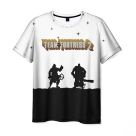 Мужская футболка 3D с принтом Team Fortress 2 в Тюмени, 100% полиэфир | прямой крой, круглый вырез горловины, длина до линии бедер | team fortress | team fortress 2 | тим фортрес | тим фортресс