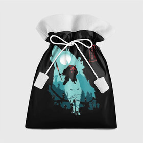 Подарочный 3D мешок с принтом Princess Mononoke в Тюмени, 100% полиэстер | Размер: 29*39 см | Тематика изображения на принте: anime | ghibli | hayao miyazaki | hime | meme | miyazaki | mononoke | music | princess | studio ghibli | tokyo | иероглиф | манга | стиль | фентези
