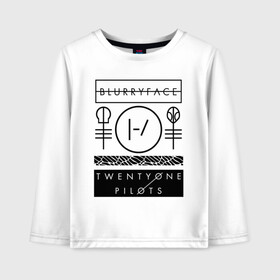 Детский лонгслив хлопок с принтом TWENTY ONE PILOTS (TOP) в Тюмени, 100% хлопок | круглый вырез горловины, полуприлегающий силуэт, длина до линии бедер | 21 pilots | 21p | bandito | blurryface | chlorine | dema don t control us | joshua | music | ned | rock | top | trench | twenty one pilots | tyler | бандито | группа | музыка | нэд | рок | тренч