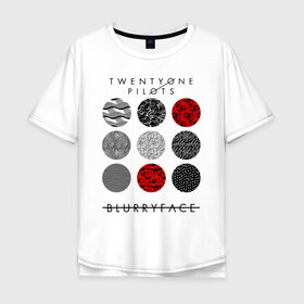 Мужская футболка хлопок Oversize с принтом TWENTY ONE PILOTS (TOP) в Тюмени, 100% хлопок | свободный крой, круглый ворот, “спинка” длиннее передней части | 21 pilots | 21p | bandito | blurryface | chlorine | joshua | music | ned | rock | top | trench | twenty one pilots | tyler | бандито | группа | музыка | нэд | рок | тренч