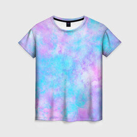 Женская футболка 3D с принтом Мрамор Tie Dye в Тюмени, 100% полиэфир ( синтетическое хлопкоподобное полотно) | прямой крой, круглый вырез горловины, длина до линии бедер | tie dye | летняя футболка | розовый | синий | тай дай | фиолетовый | яркая футболка