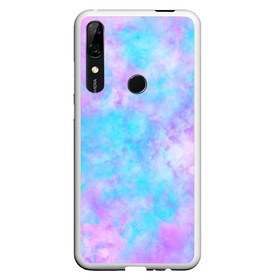 Чехол для Honor P Smart Z с принтом Мрамор Tie Dye в Тюмени, Силикон | Область печати: задняя сторона чехла, без боковых панелей | Тематика изображения на принте: tie dye | летняя футболка | розовый | синий | тай дай | фиолетовый | яркая футболка