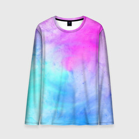 Мужской лонгслив 3D с принтом Лето в Тюмени, 100% полиэстер | длинные рукава, круглый вырез горловины, полуприлегающий силуэт | tie dye | tie dye футболка | летняя футболка | розовый | синий | тай дай | тай дай футболка | фиолетовый | яркая футболка