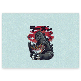 Поздравительная открытка с принтом Blue Godzilla в Тюмени, 100% бумага | плотность бумаги 280 г/м2, матовая, на обратной стороне линовка и место для марки
 | Тематика изображения на принте: godzilla | king of the monsters | годзила | годзилла 2 | король монстров