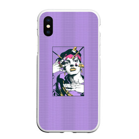 Чехол для iPhone XS Max матовый с принтом Kishibe Rohan in Purple в Тюмени, Силикон | Область печати: задняя сторона чехла, без боковых панелей | diamond is unbreakable | heavens door | jjba | jojo | kishibe | rohan