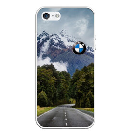 Чехол для iPhone 5/5S матовый с принтом BMW в Тюмени, Силикон | Область печати: задняя сторона чехла, без боковых панелей | asphalt | bmw | clouds | forest | mountains | nature | road | route | sky | snow | top | асфальт | бмв | вершина | горы | дорога | лес | небо | облака | природа | снег | трасса